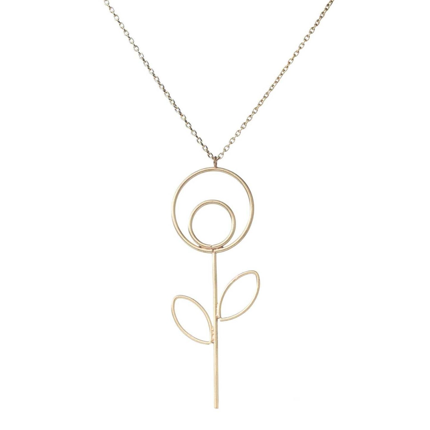 Collana Fiore ottone