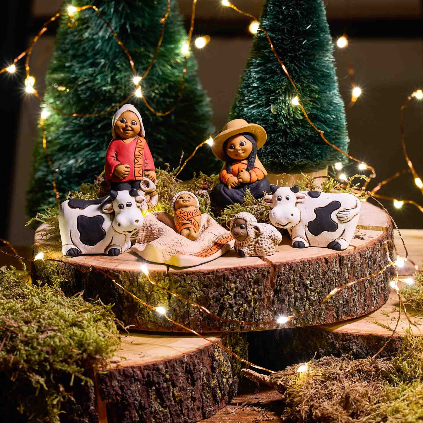 Presepe Mucche ceramica