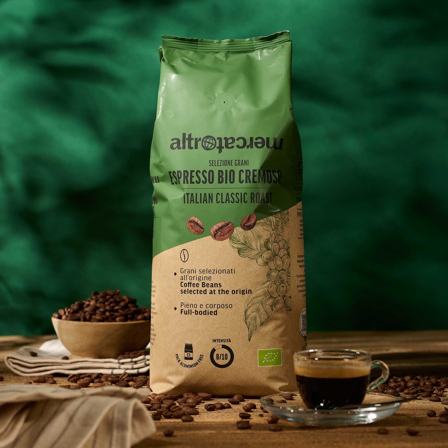 Caffè espresso cremoso in grani - bio | 1 kg