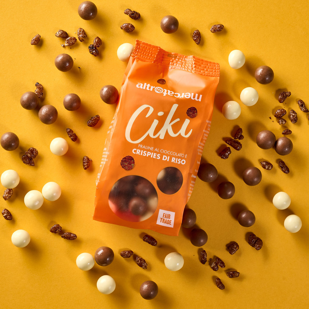 Ciki crispies di riso ricoperti al cioccolato | 100 g