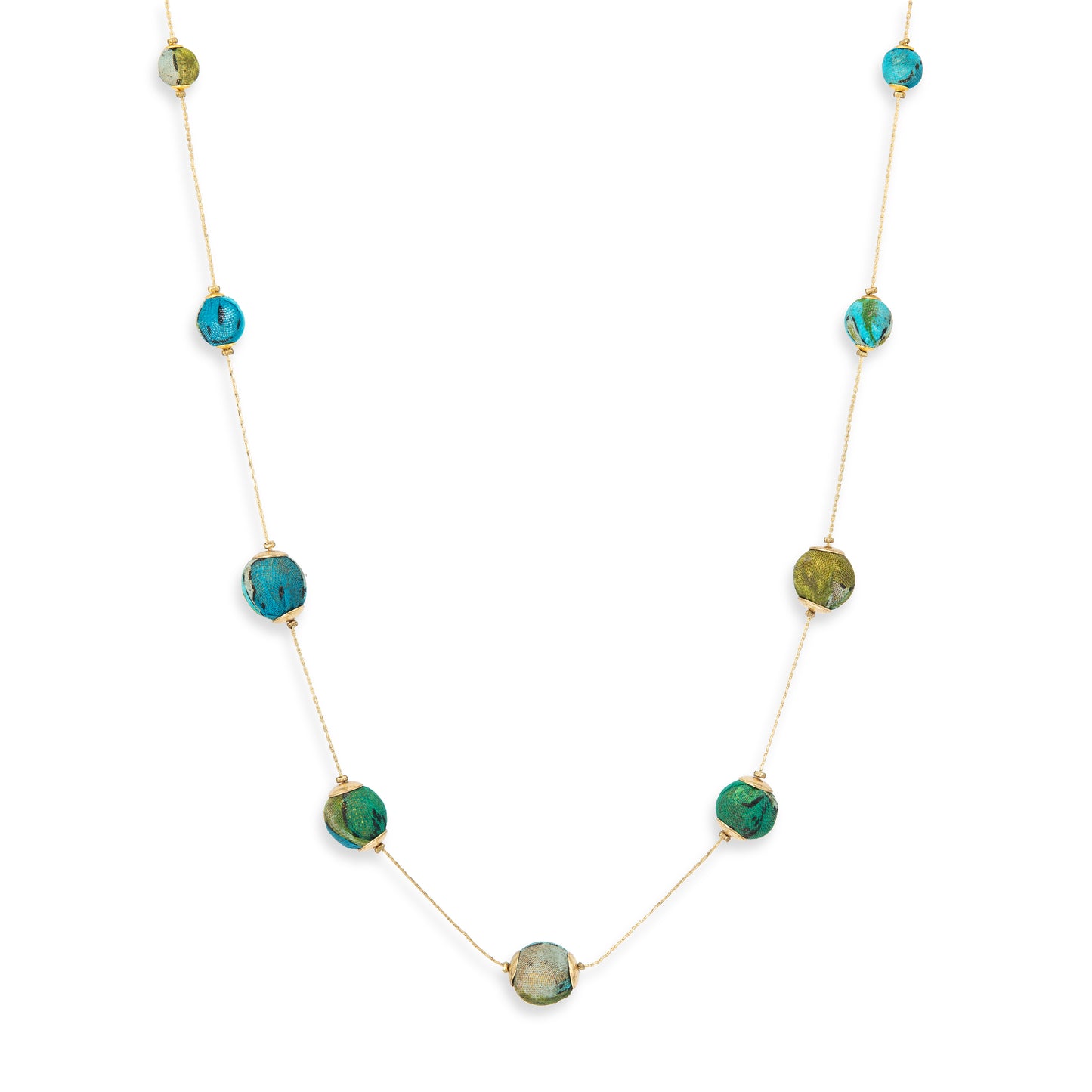 Collana Blossom vetro e cotone