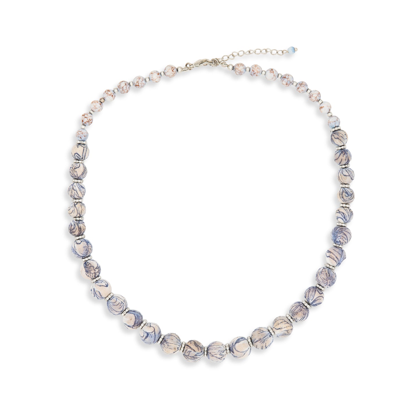 Collana Blossom vetro e cotone