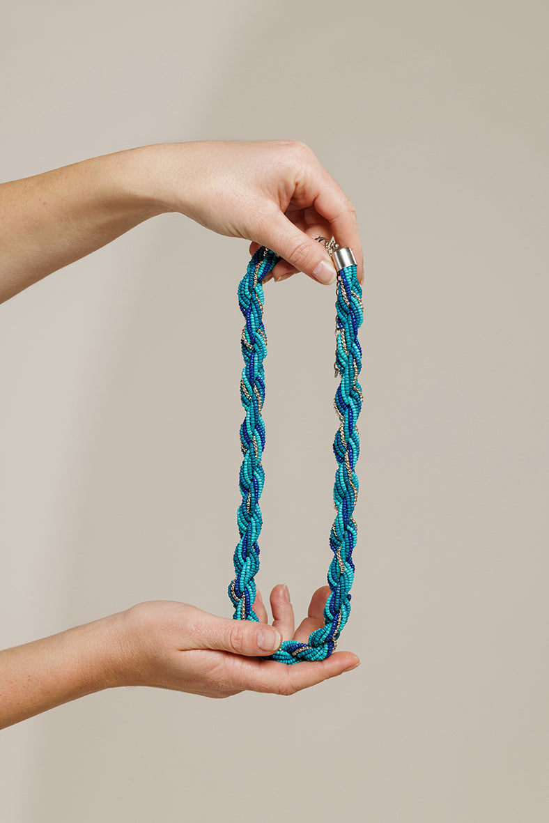 Collana Treccia vetro