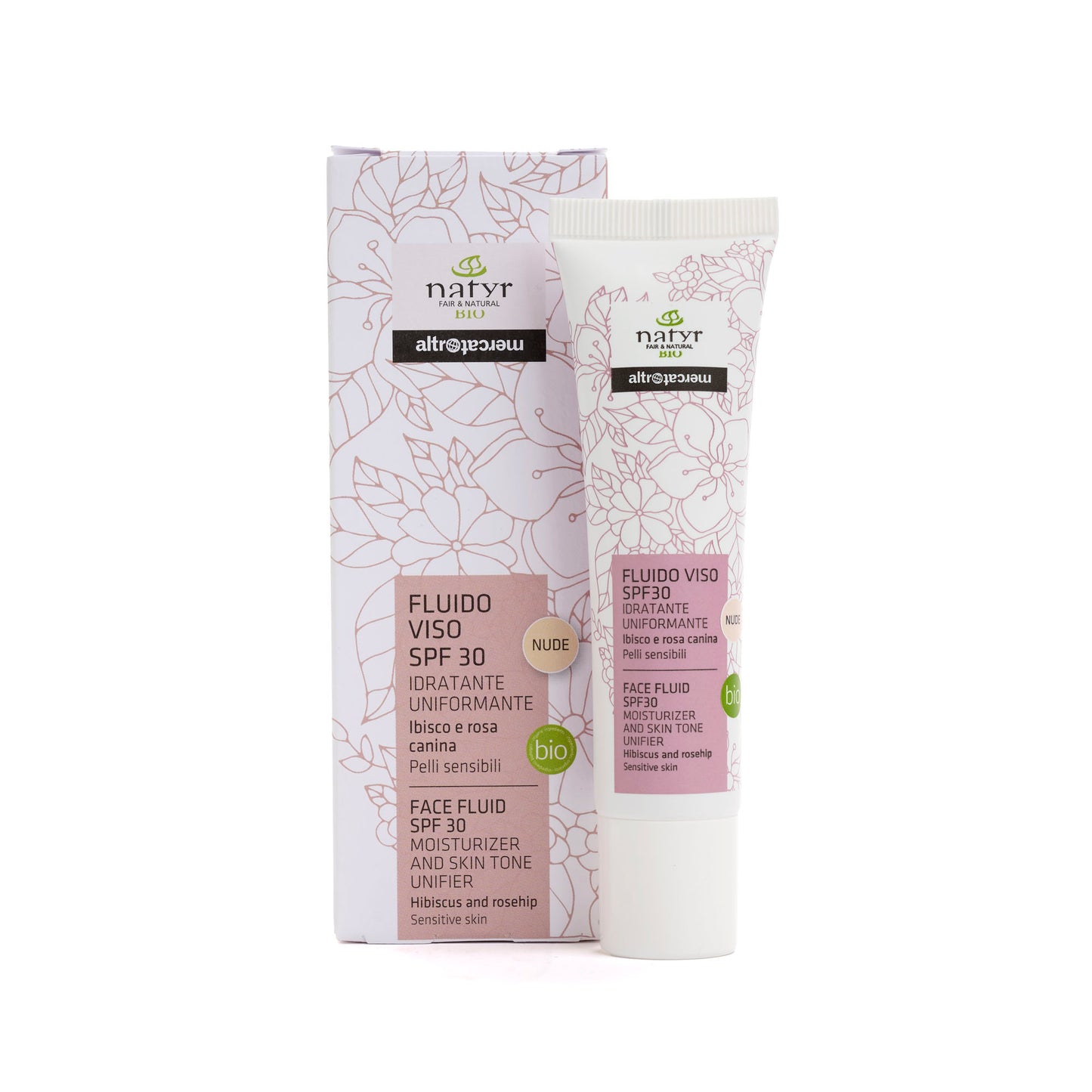 Fluido viso giorno SPF30 colorato chiaro - bio | 30 ml