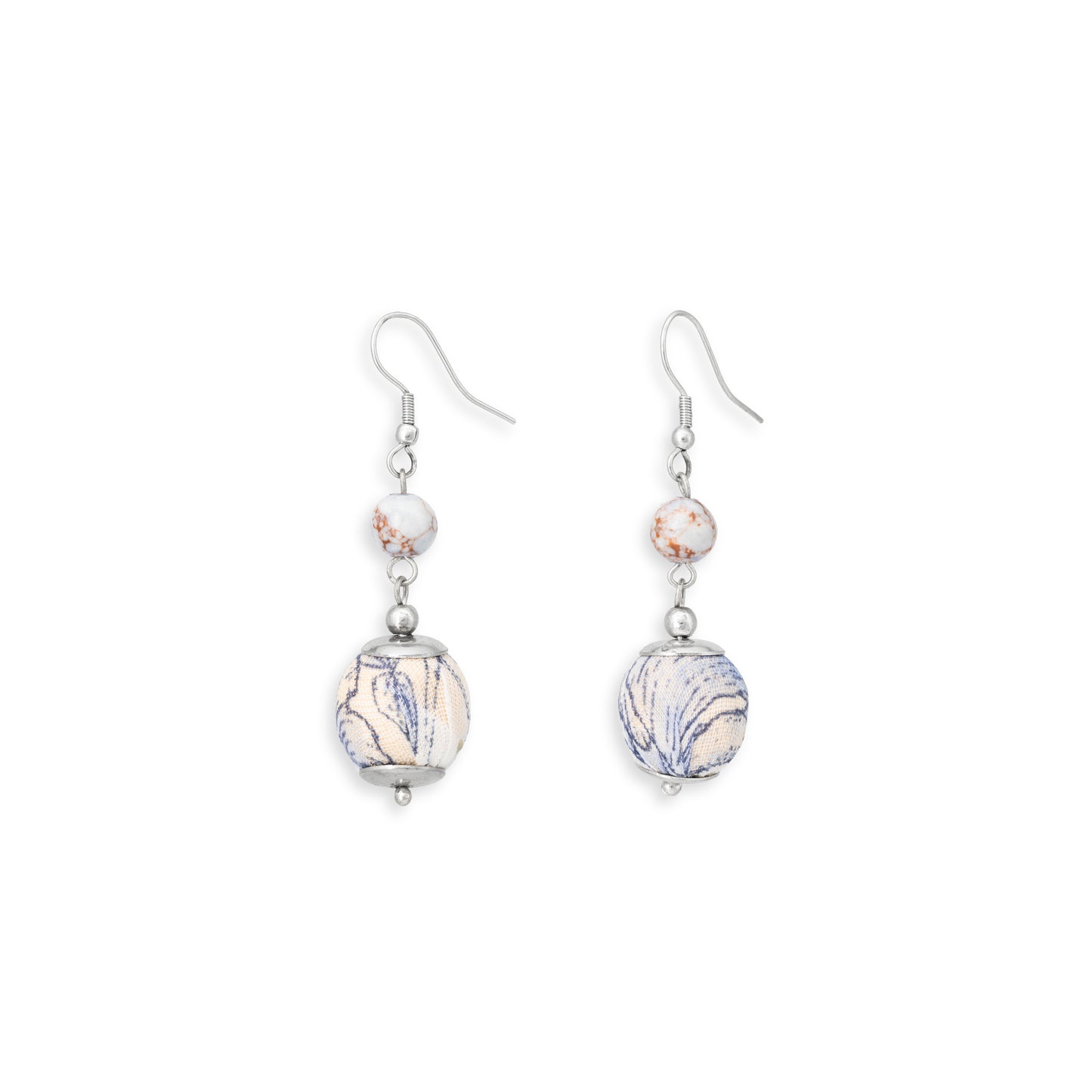 Orecchini Blossom vetro e cotone