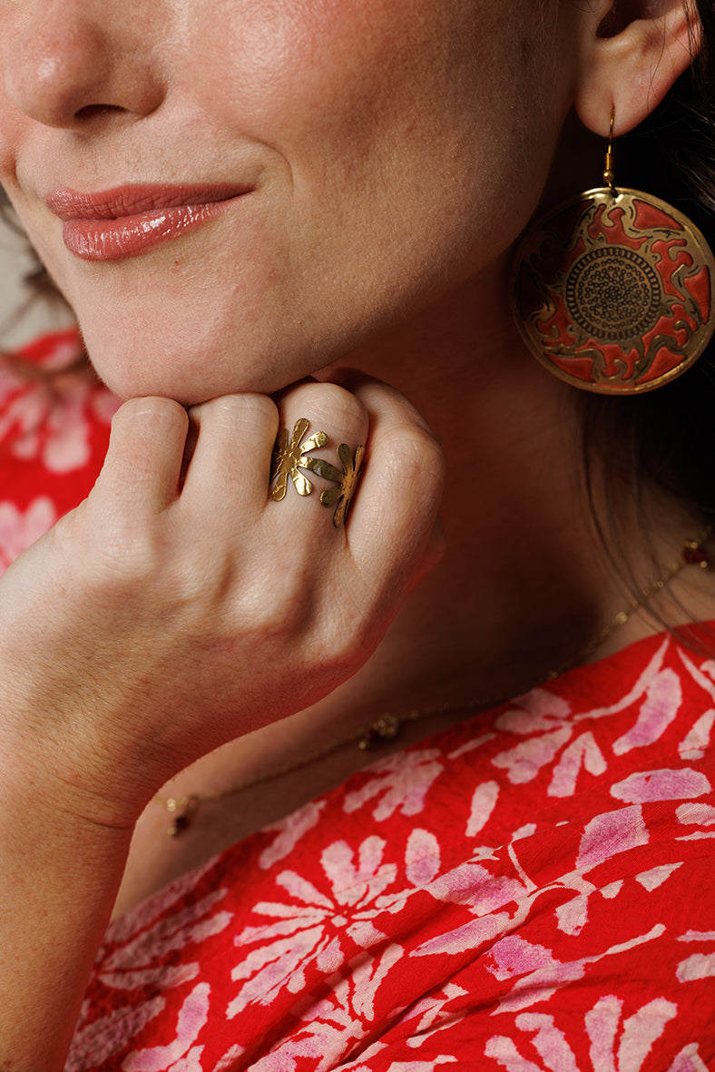 Anello Margherite ottone