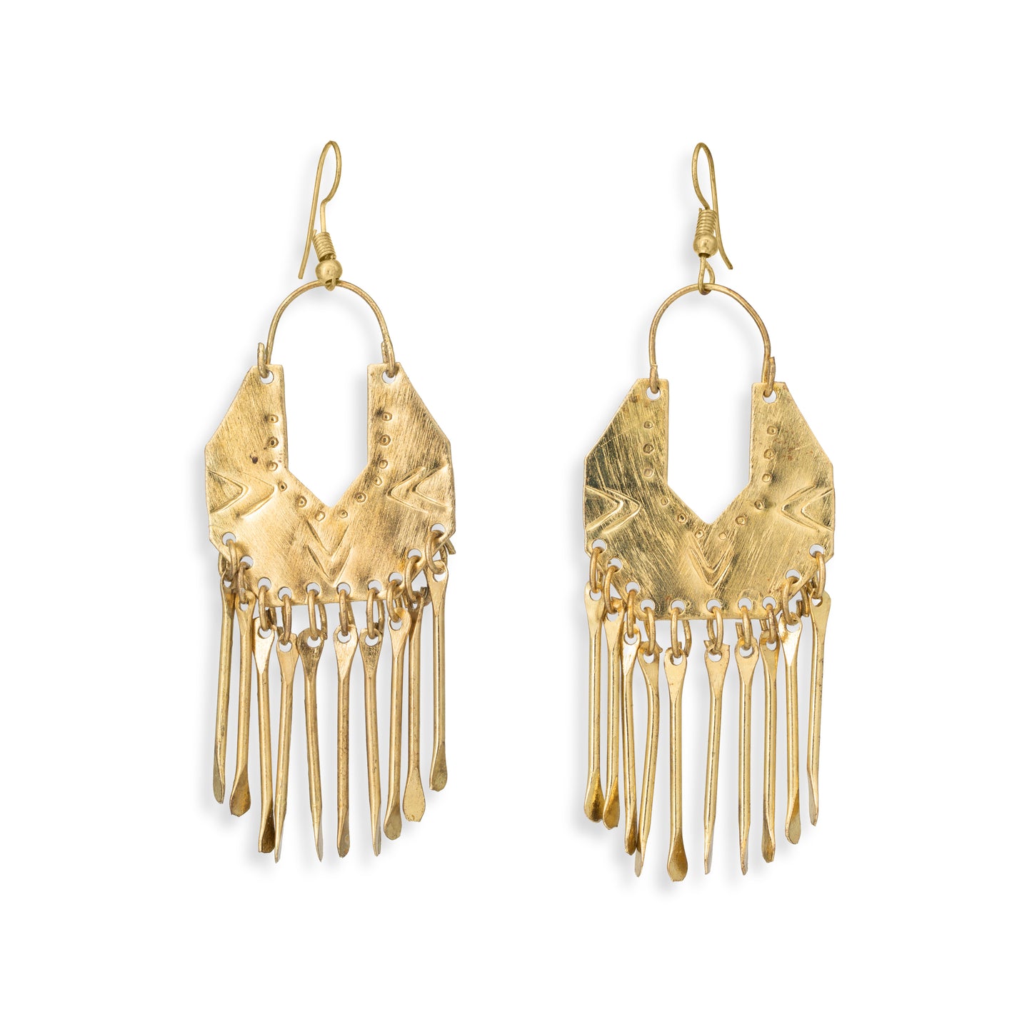 Orecchini Tribal ottone