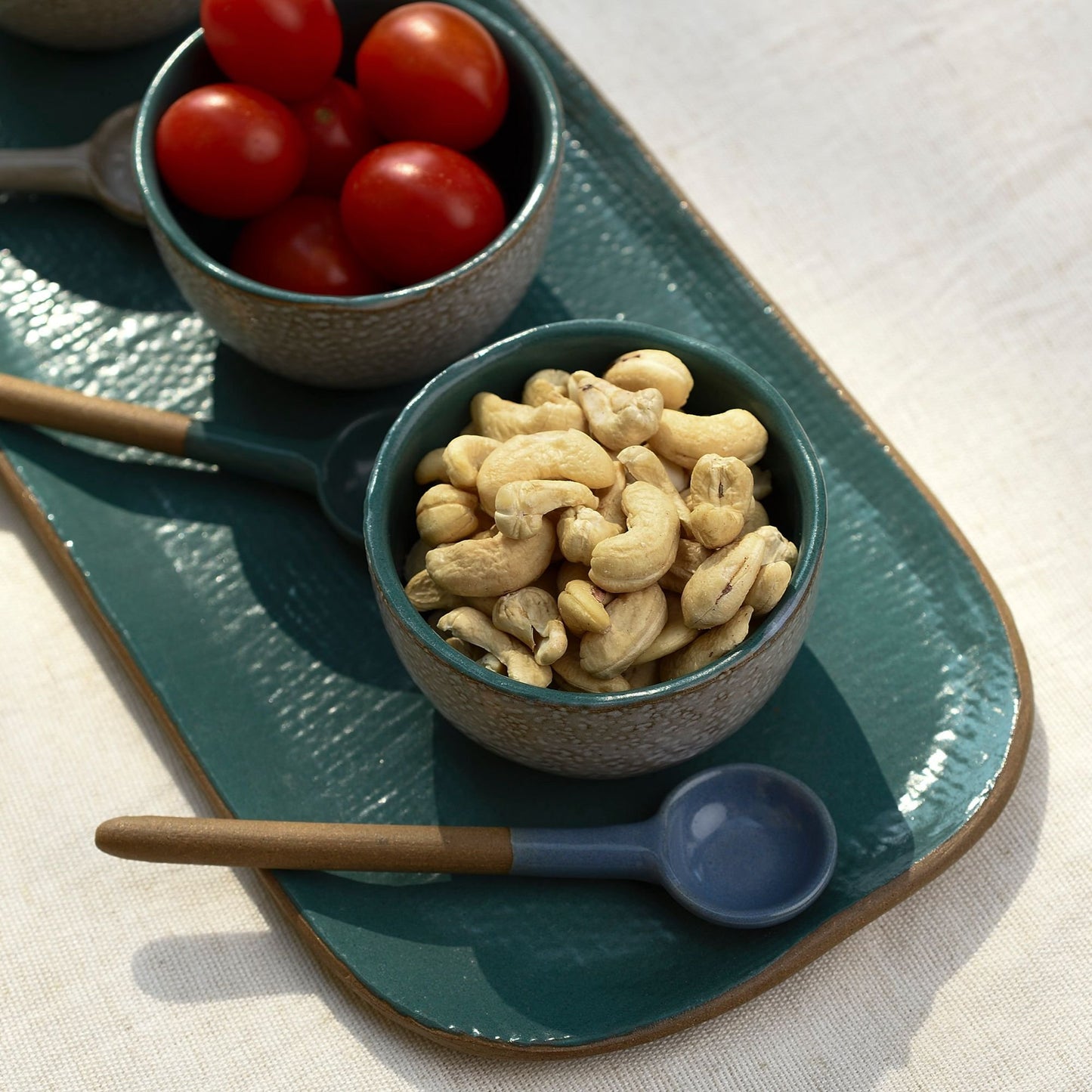 Coppia di cucchiaini Texture ceramica gres