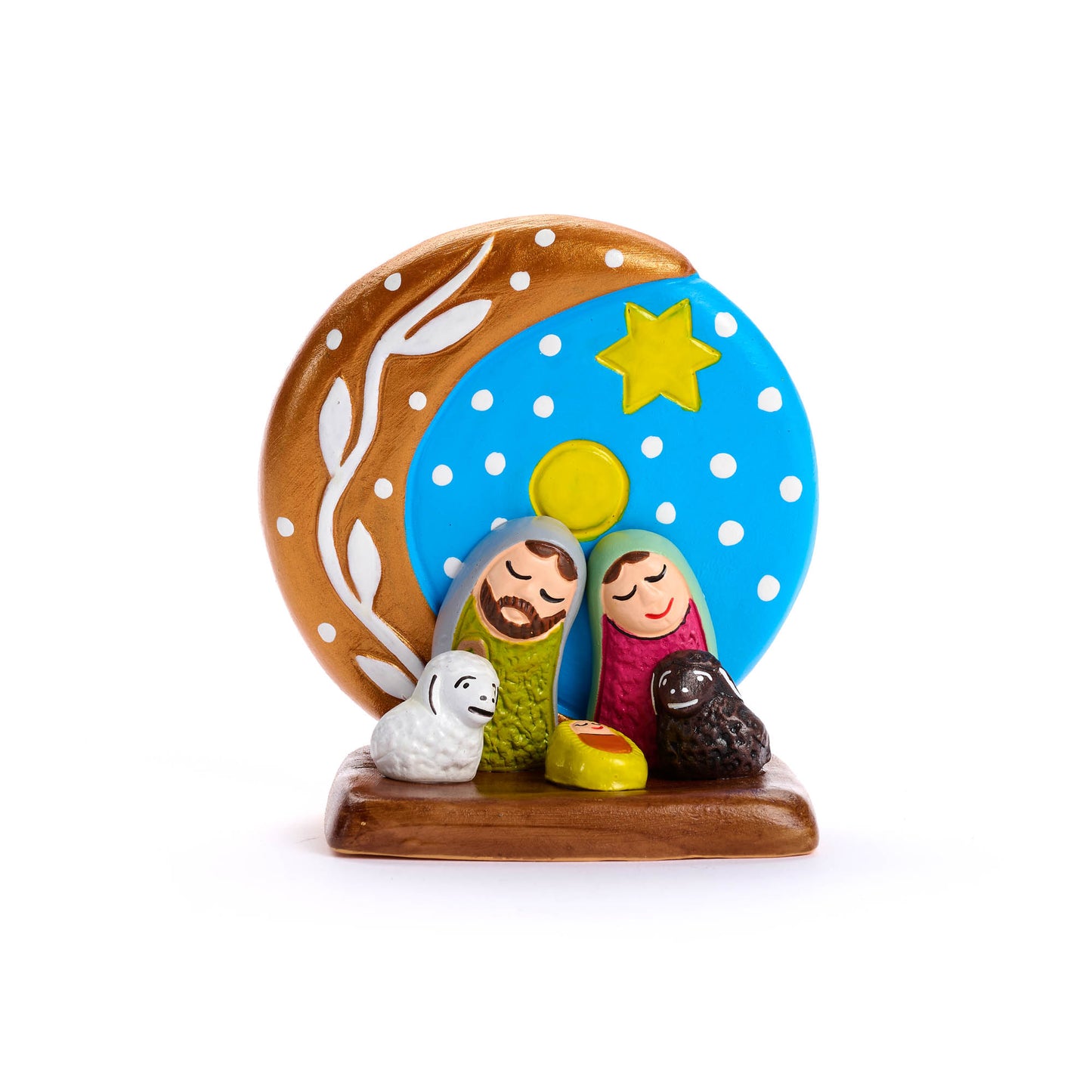 Presepe Luna Dorata ceramica