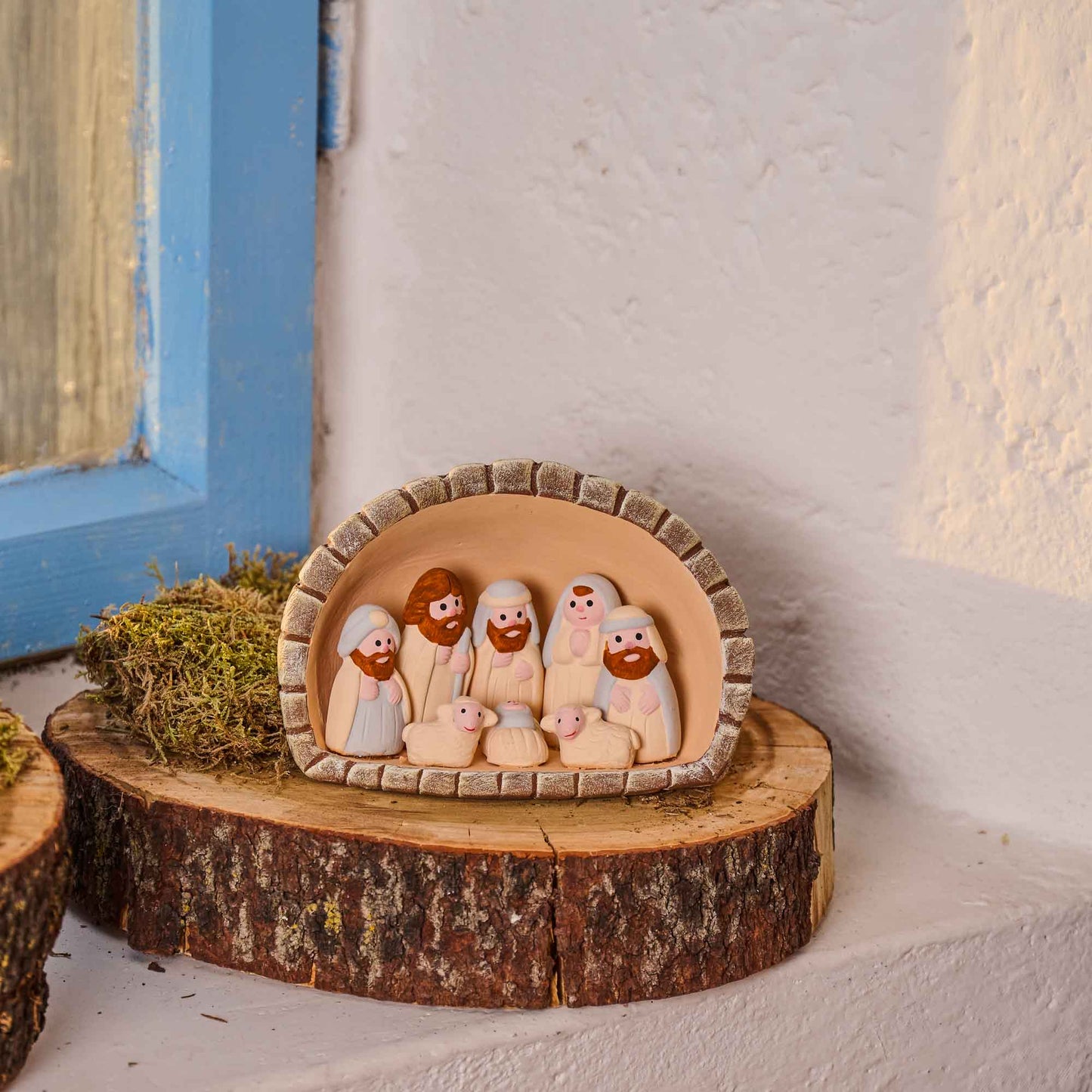 Presepe Grotta naturale ceramica