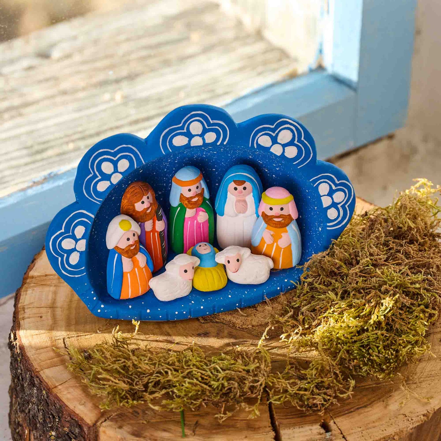 Presepe Grotta stellata ceramica