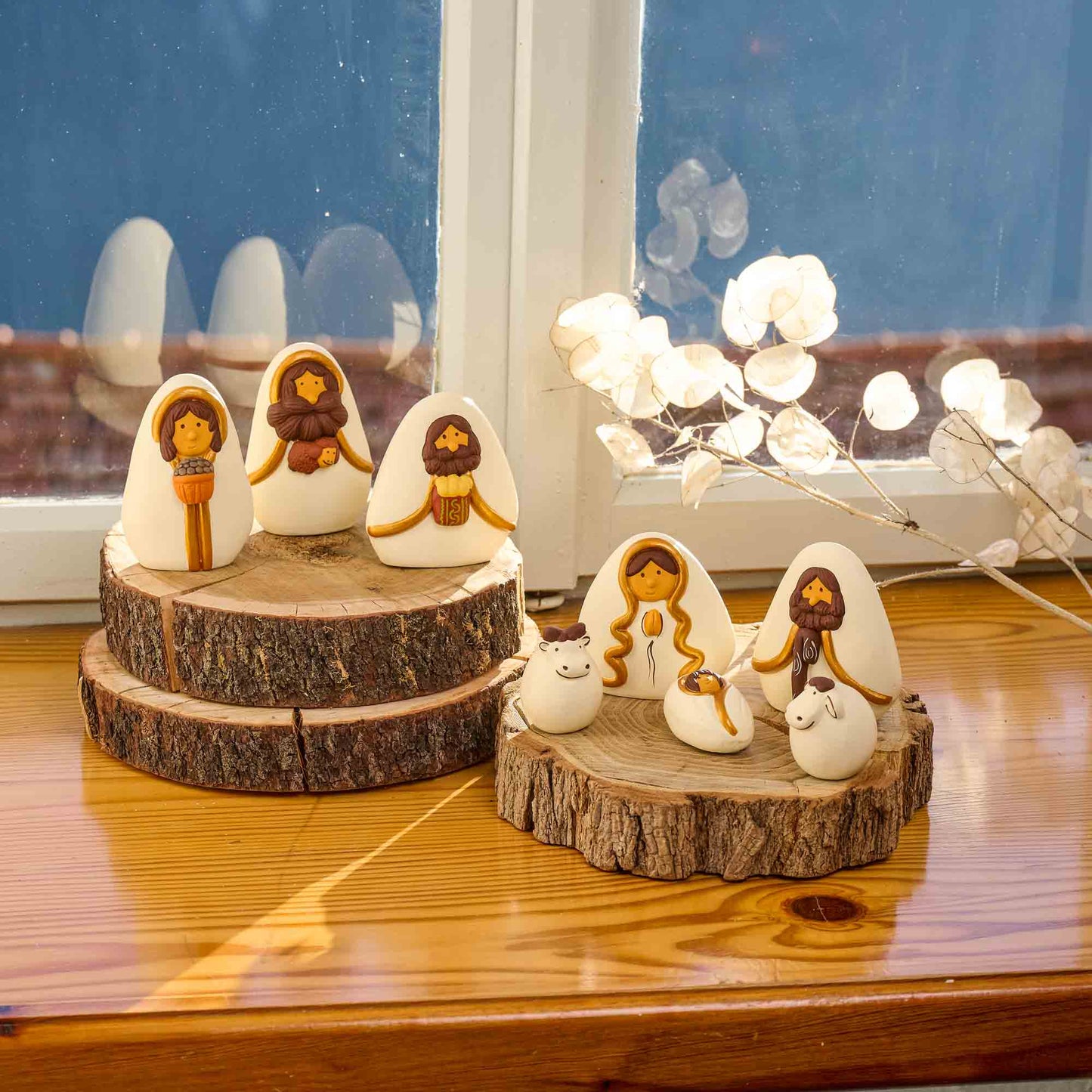 Presepe Orlo dorato ceramica