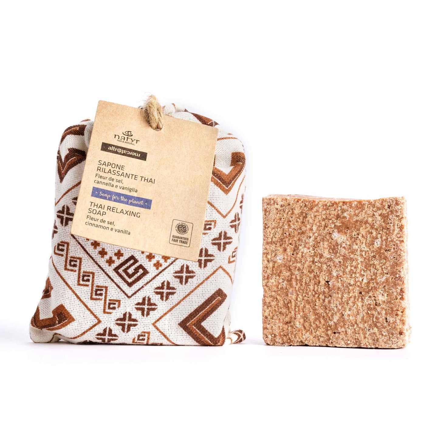 Sapone artigianale Thai rilassante sale, cannella e vaniglia | 100 g