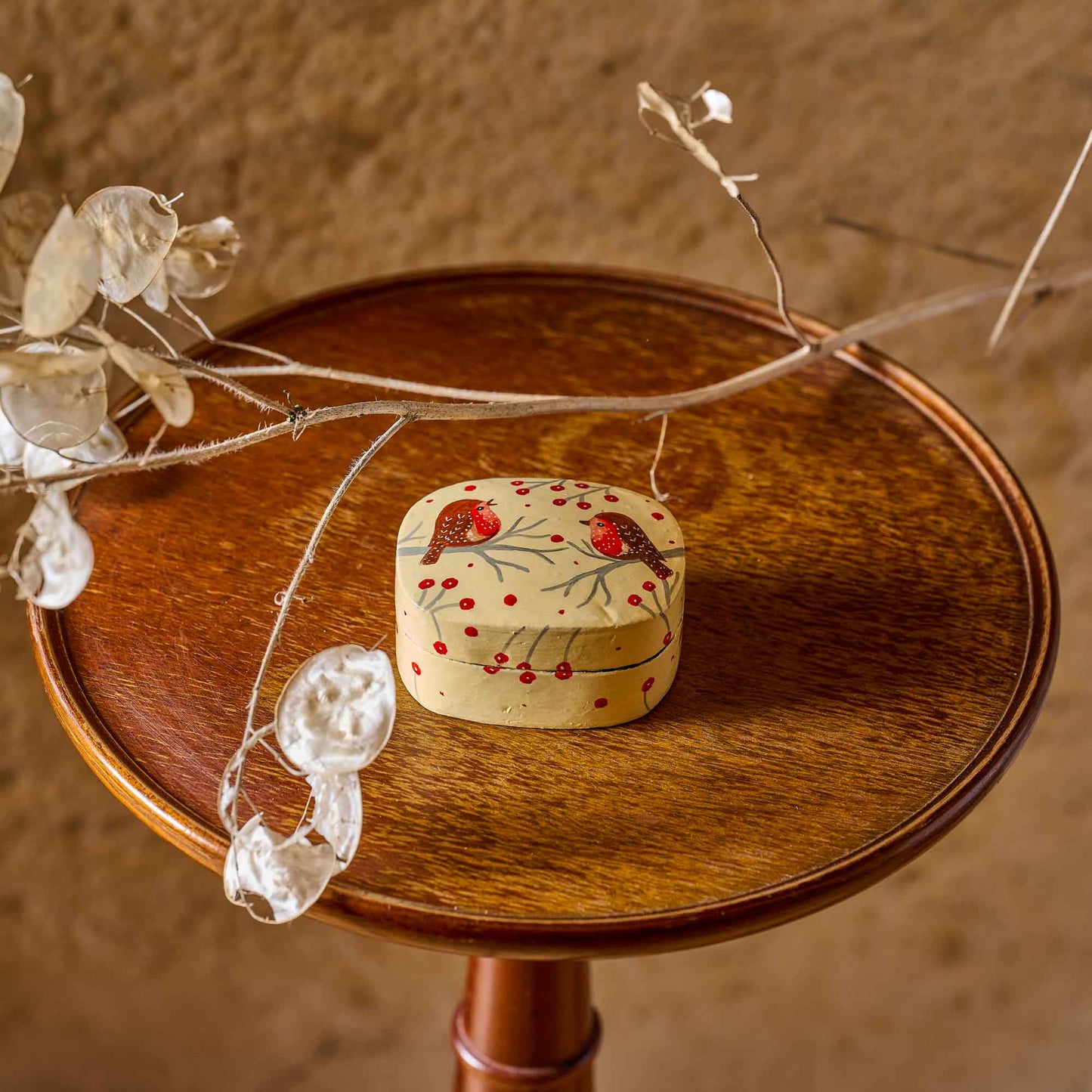 Scatolina Pettirosso cartapesta