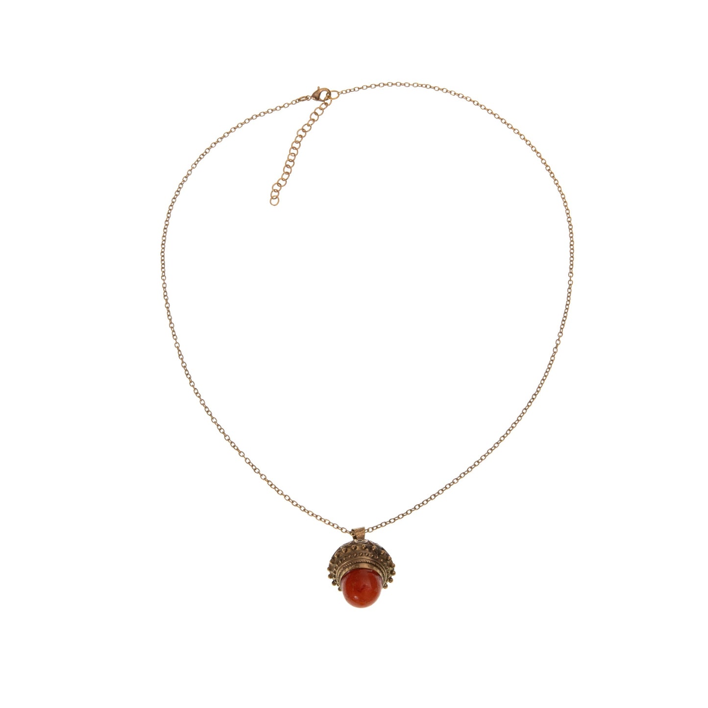 Collana Ghianda ottone e agata