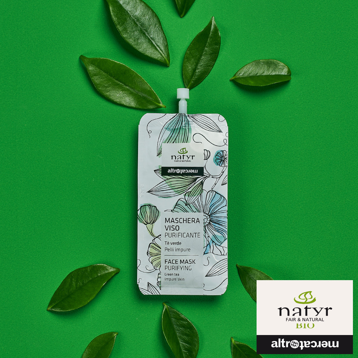Maschera viso purificante Tè verde | 20 ml