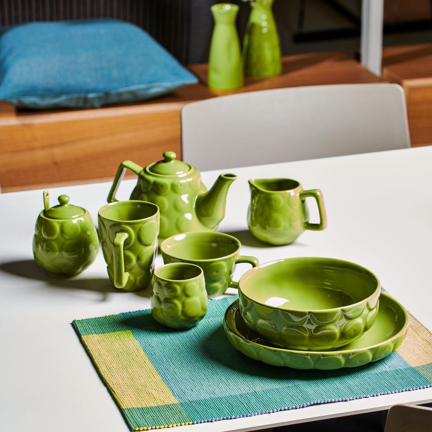 Terrina Echini ceramica verde acido