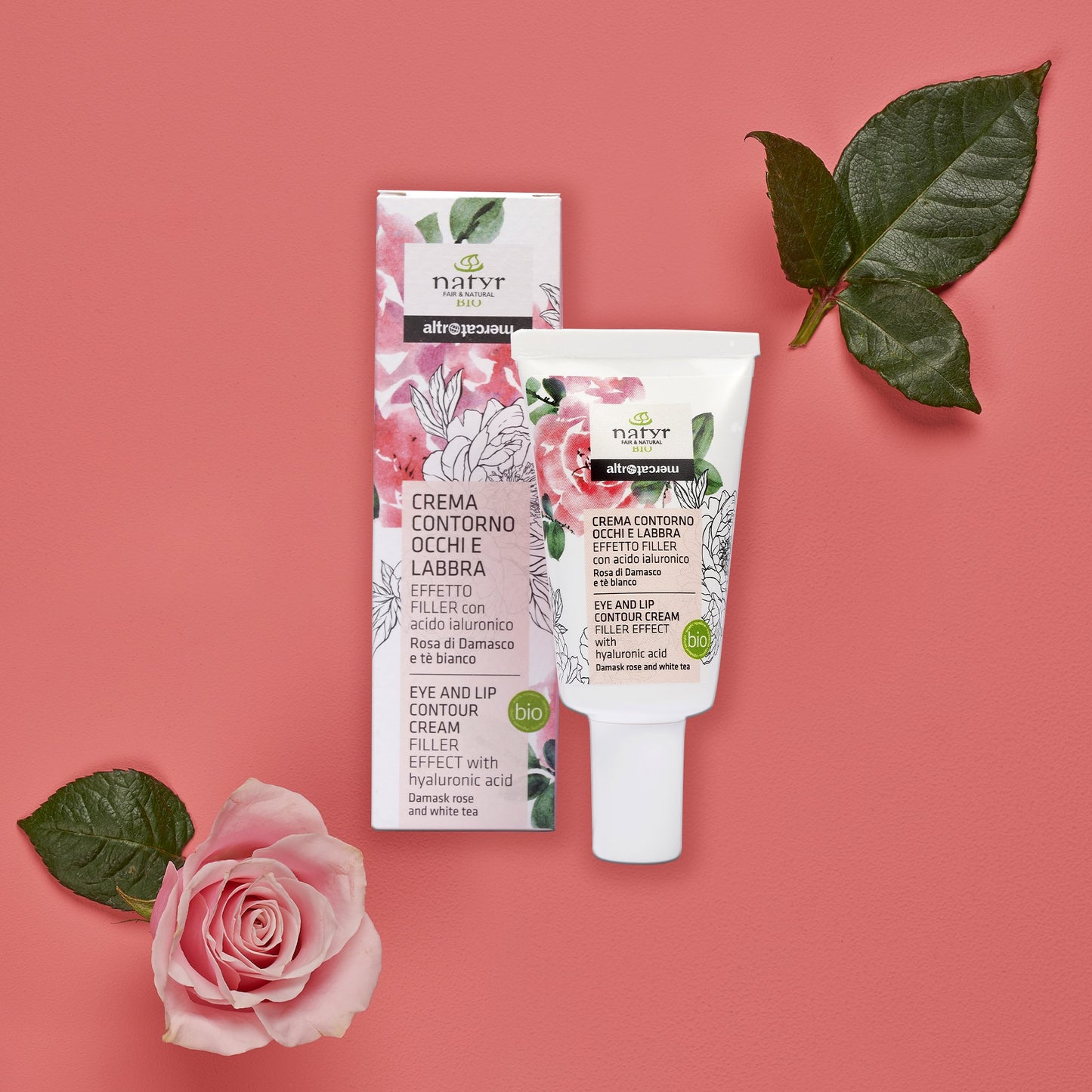 Contorno occhi e labbra rosa di damasco - bio | 30 ml