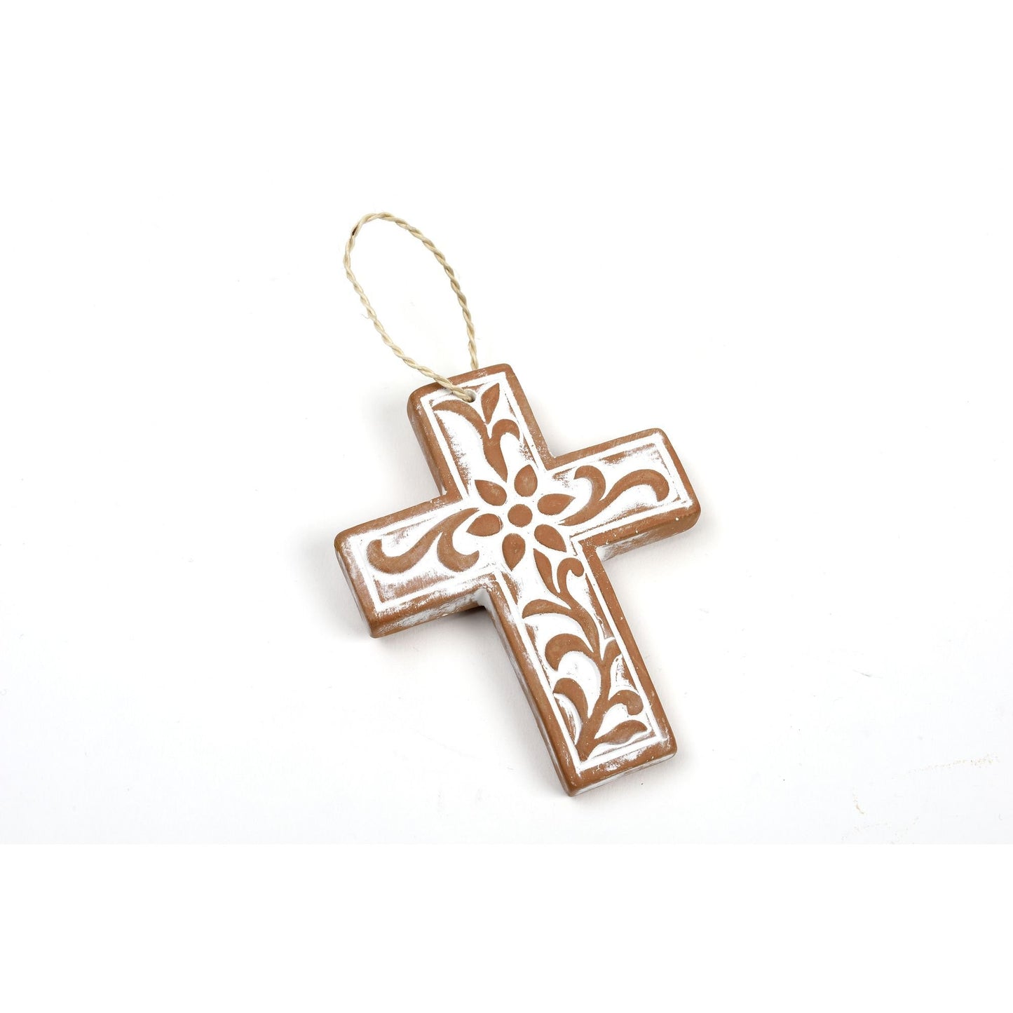 Croce Floreale terracotta