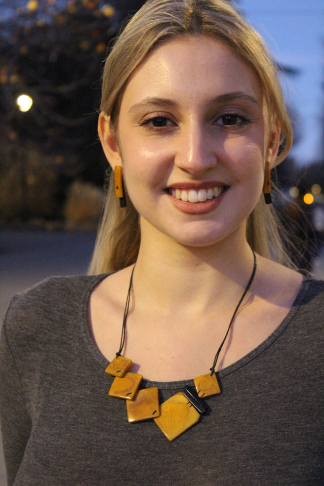 Orecchini Maracuja tagua