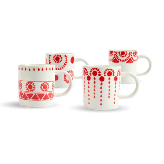 Mug Decori Rossi ceramica