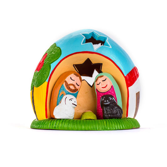 Presepe Capanna Bombata ceramica