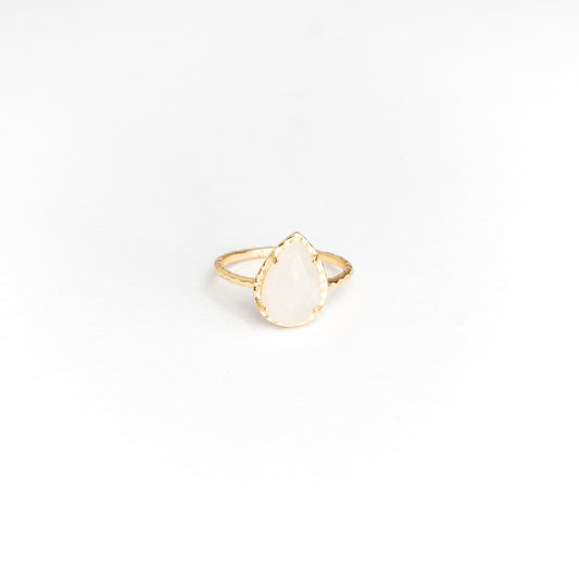 Anello Eva ottone e pietra di luna