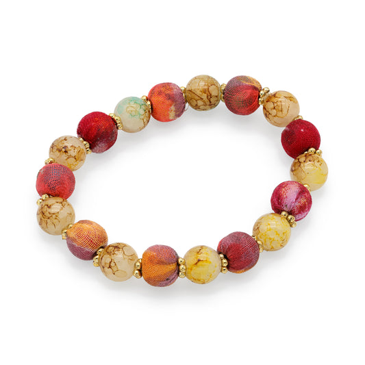 Bracciale Blossom vetro e cotone