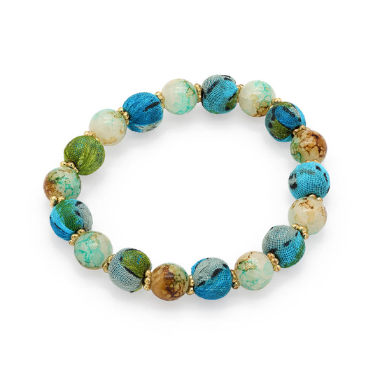 Bracciale Blossom vetro e cotone