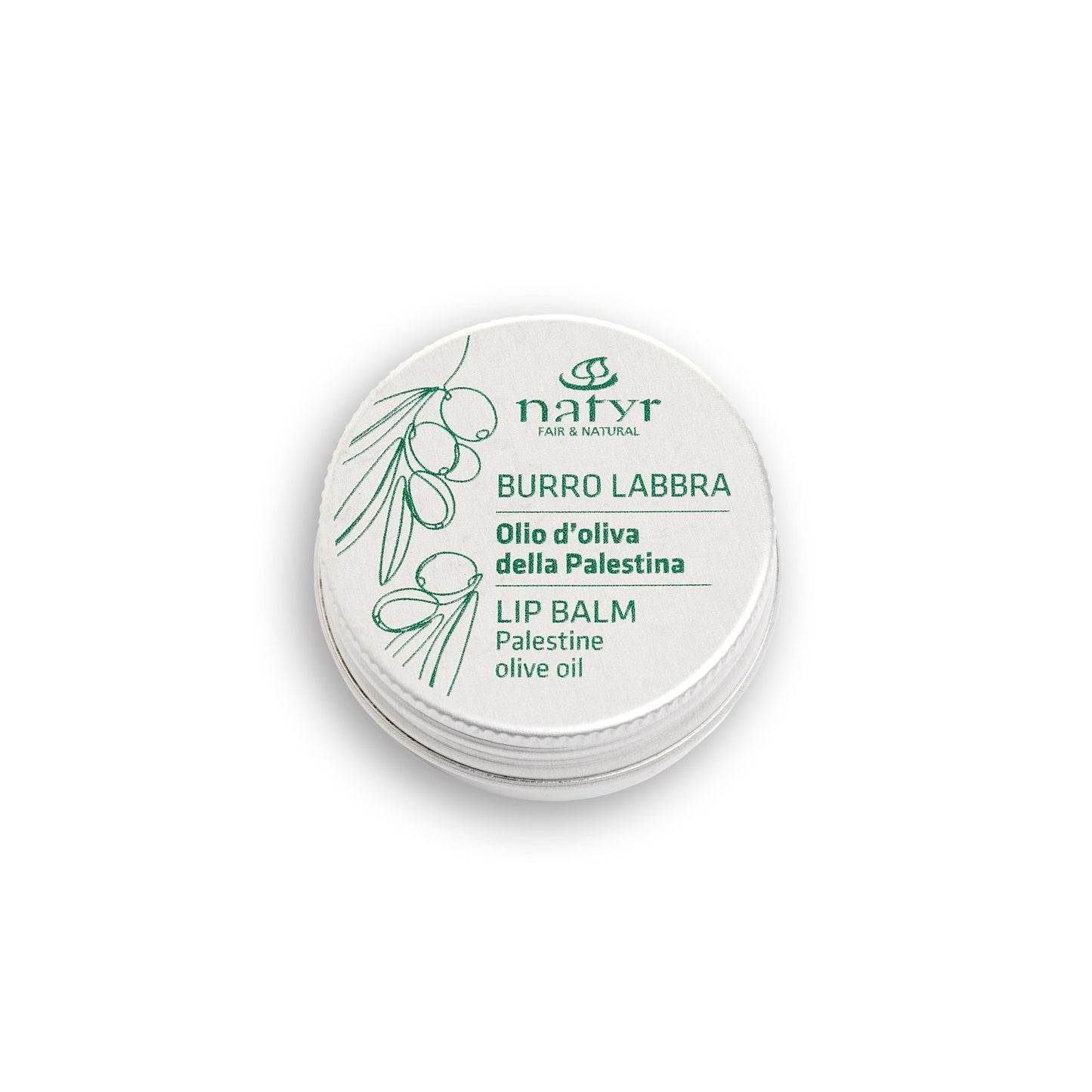 Burro labbra emolliente con olio d'oliva della Palestina | 15 ml