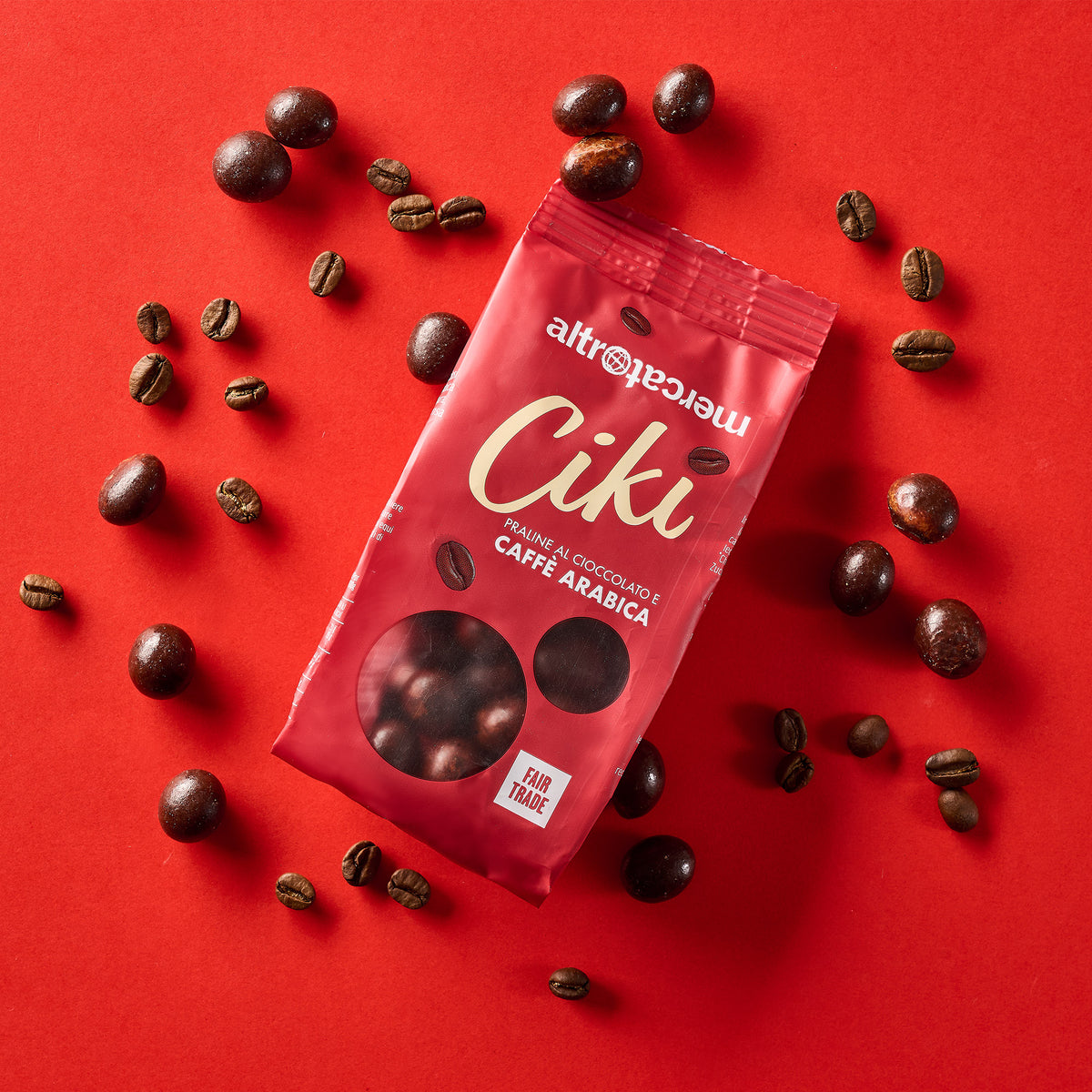 Ciki praline di caffè ricoperte di cioccolato | 100 g