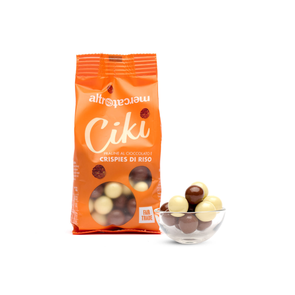 Ciki crispies di riso ricoperti al cioccolato | 100 g