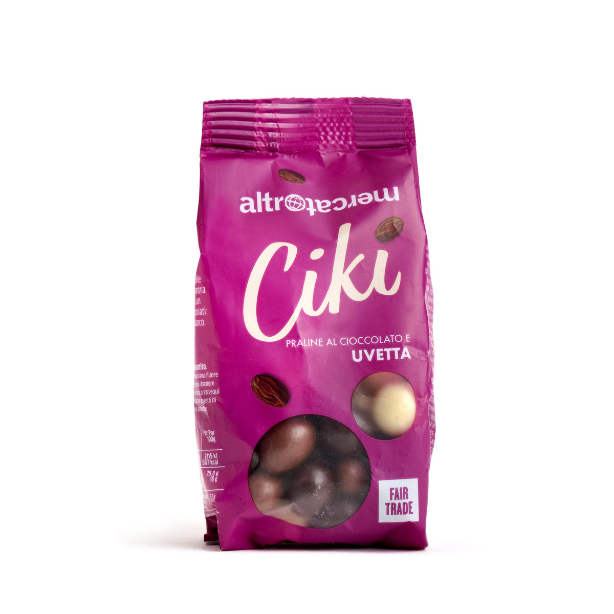 Ciki praline di uvetta ricoperta al cioccolato | 100 g