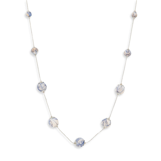 Collana Blossom vetro e cotone