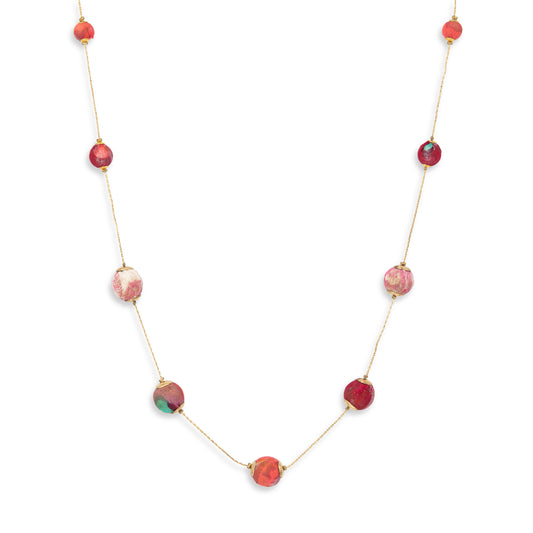 Collana Blossom vetro e cotone