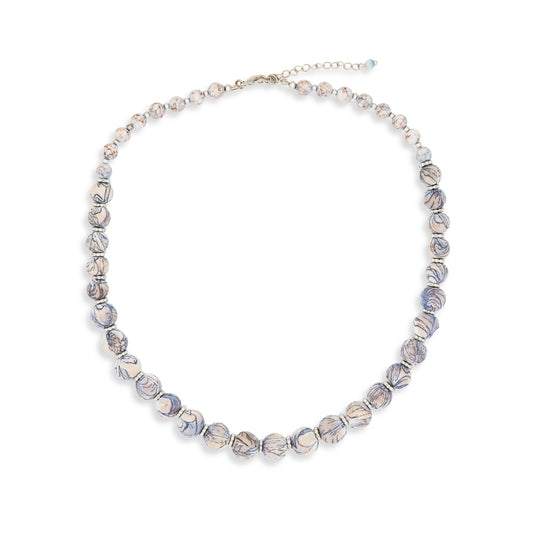 Collana Blossom vetro e cotone