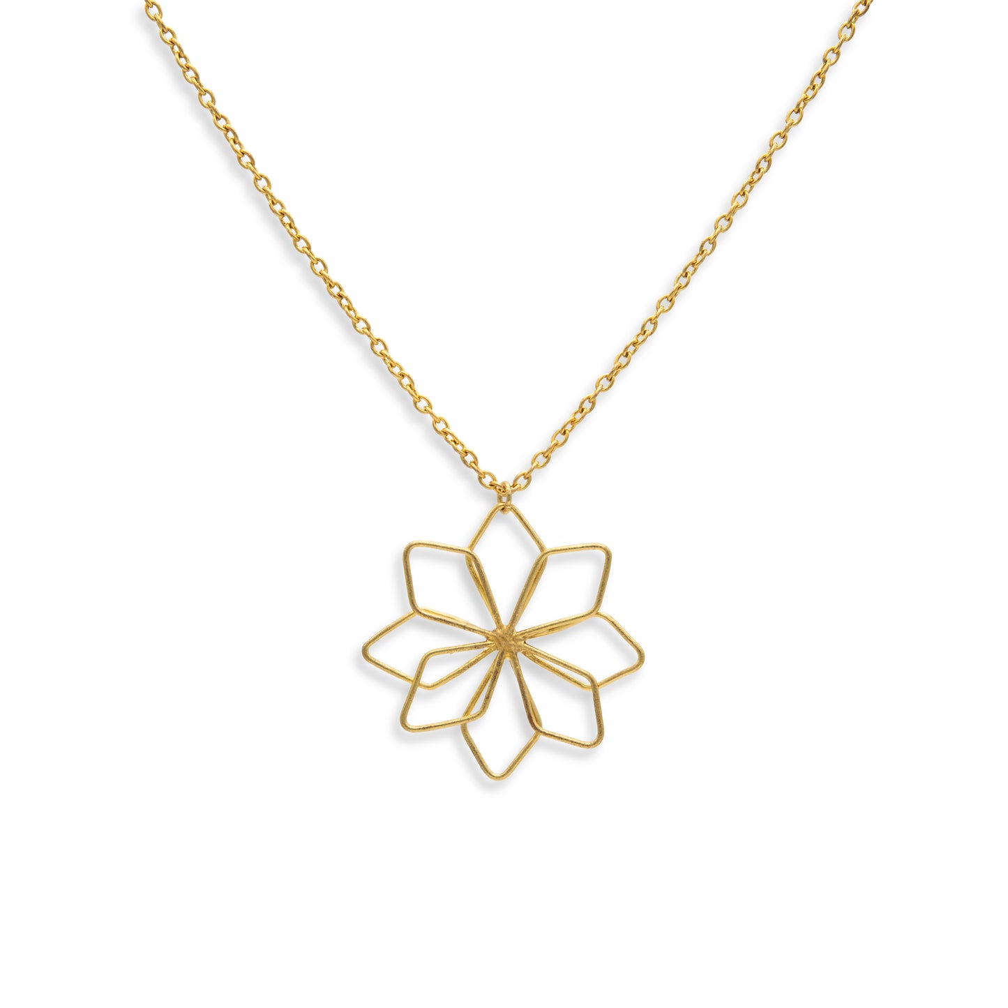 Collana Peonia ottone
