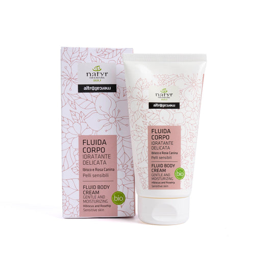 Crema fluida corpo idratante - Ibisco - pelli sensibili - bio | 150ml