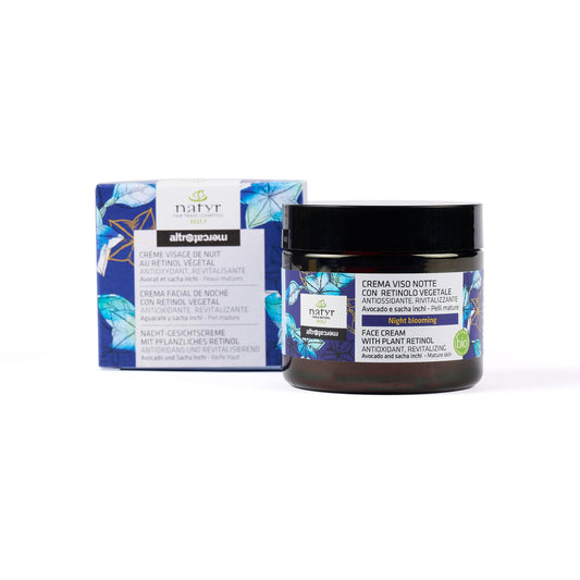 Crema viso notte con retinolo vegetale  antiossidante rivitalizzante - bio | 50 ml