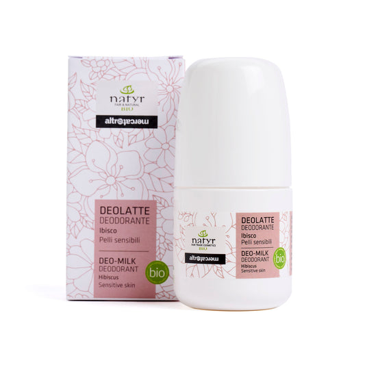 Deolatte roll on pelli sensibili ibisco - bio | 50 ml