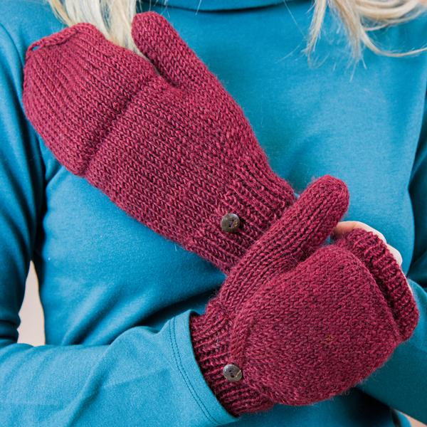 Guanti Menta lana interno felpato