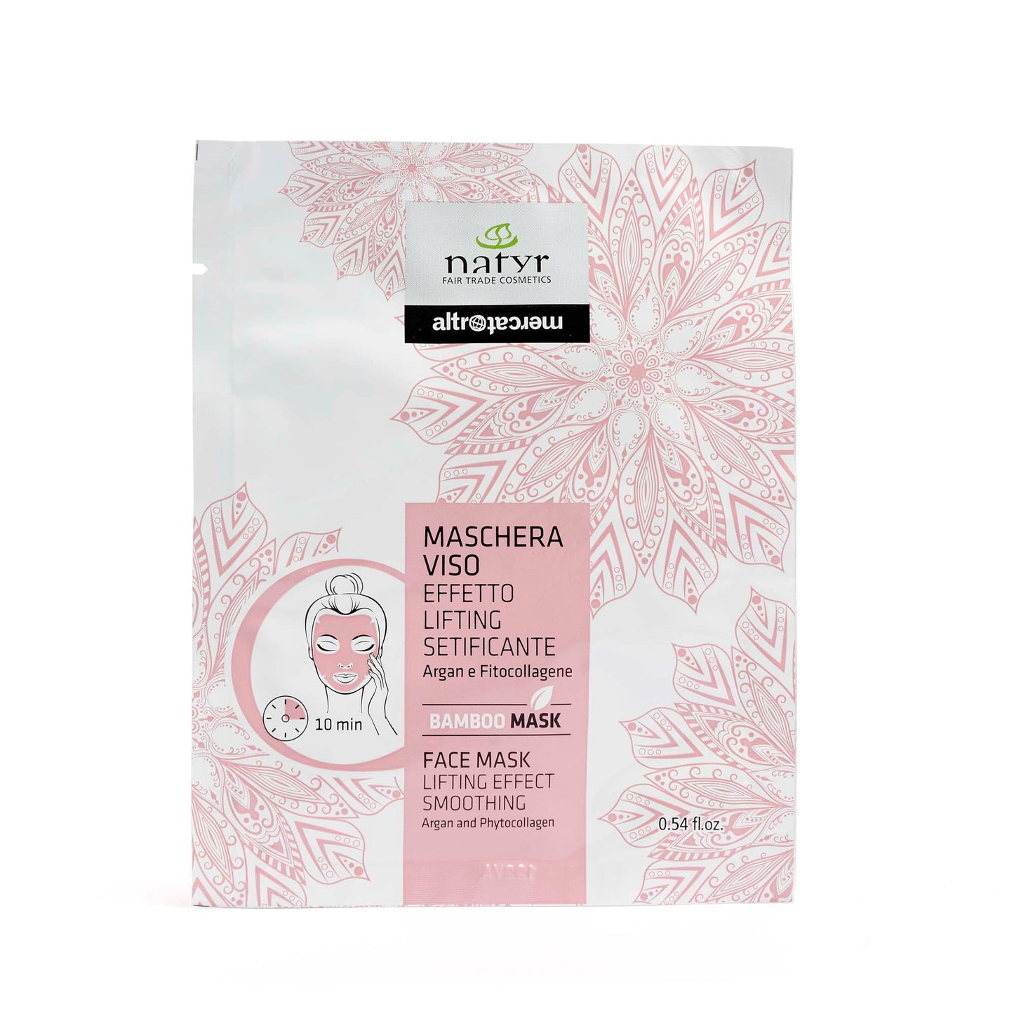 Maschera viso in tessuto effetto lifting argan e fitocollagene