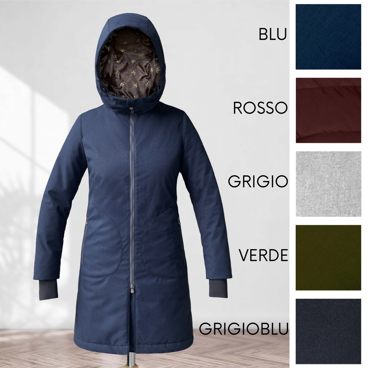 Parka termico lungo donna