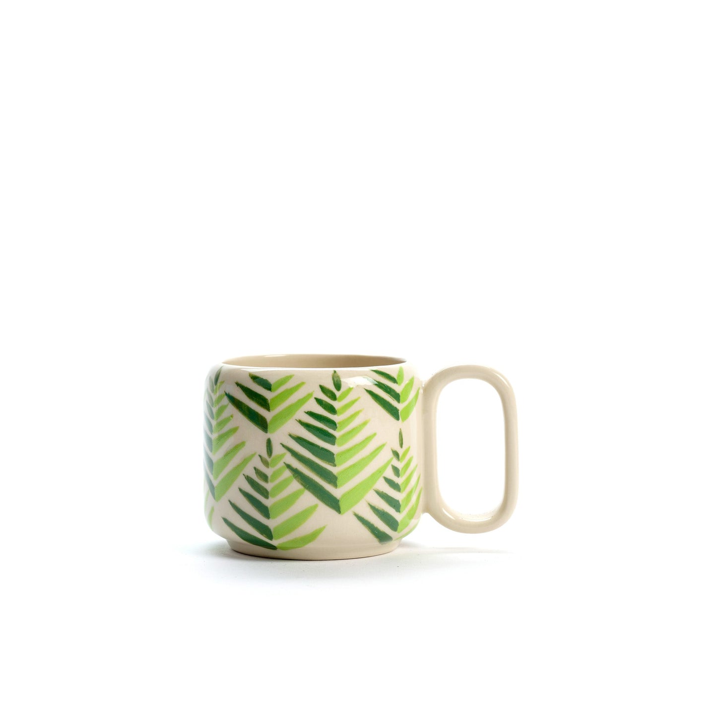 Mug piccola Foglie Verdi ceramica