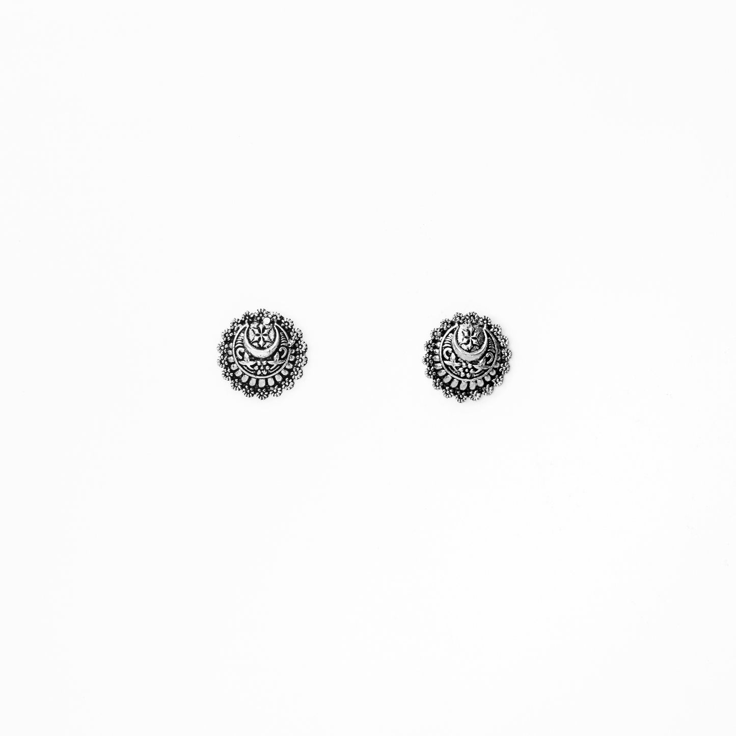 Orecchini Button ottone