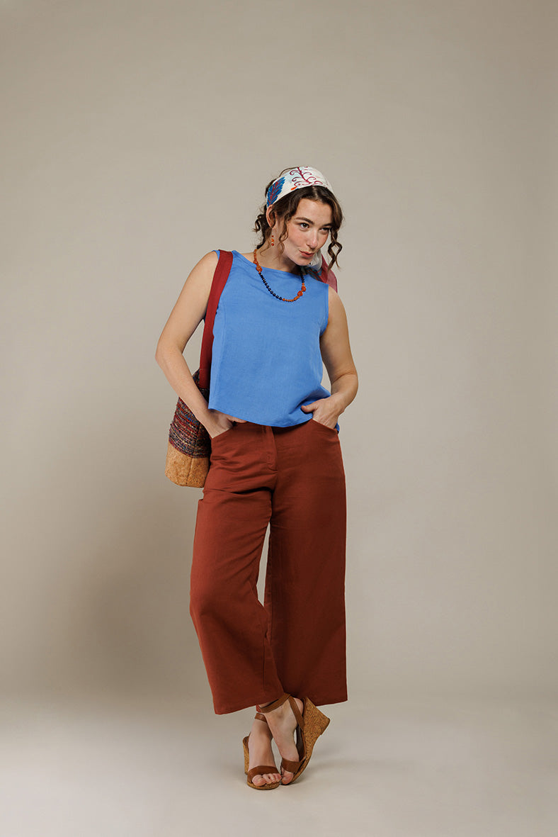 Pantalone Vite lino e cotone
