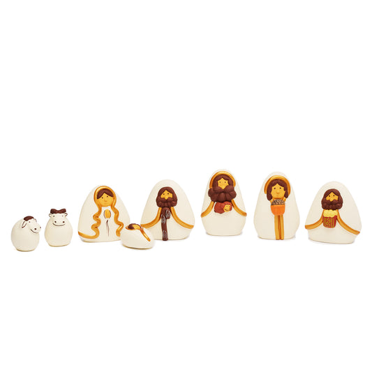 Presepe Orlo dorato ceramica