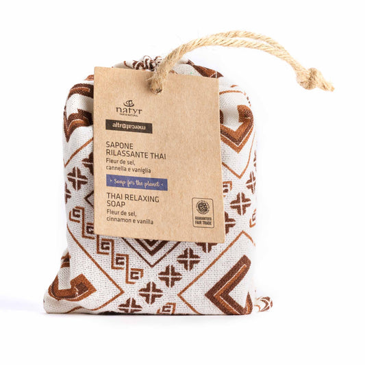 Sapone artigianale Thai rilassante sale, cannella e vaniglia | 100 g