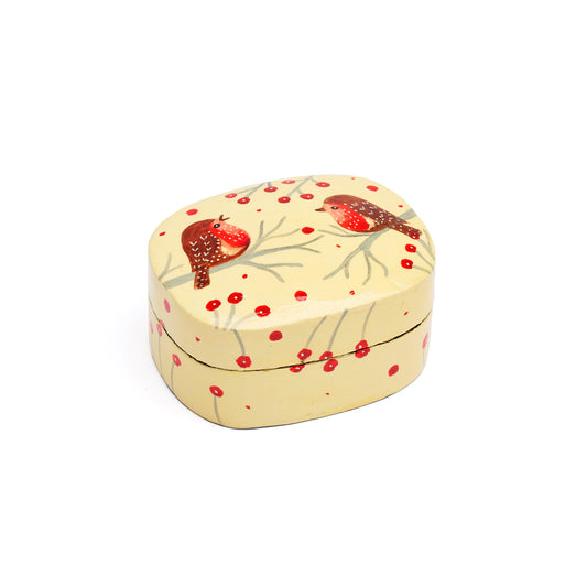 Scatolina Pettirosso cartapesta