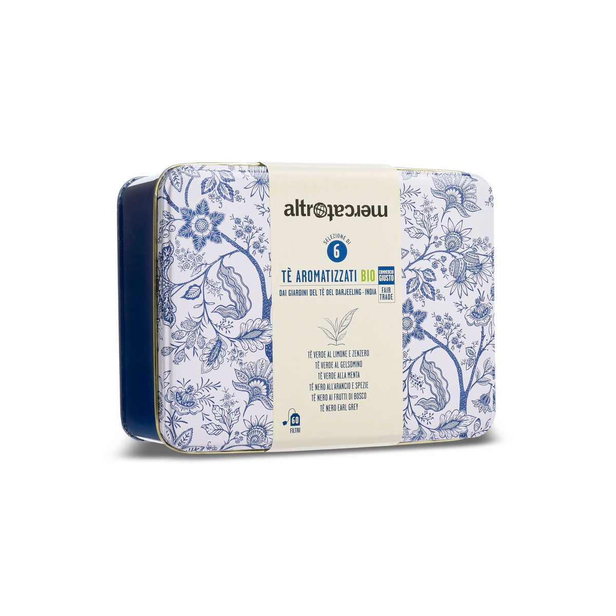 Tè aromatizzati in scatola di latta | 60 filtri x 2 g